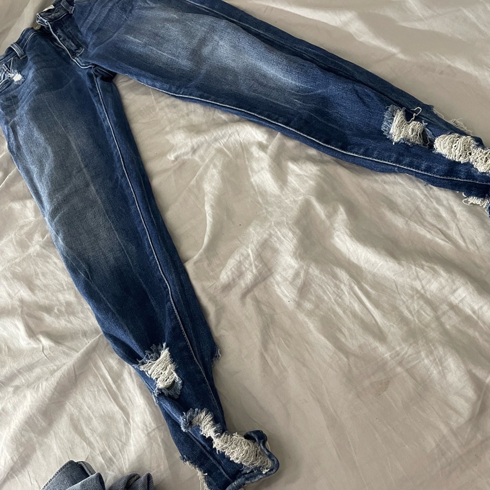 KanCan Blue Skinny Jeans Distressed Style